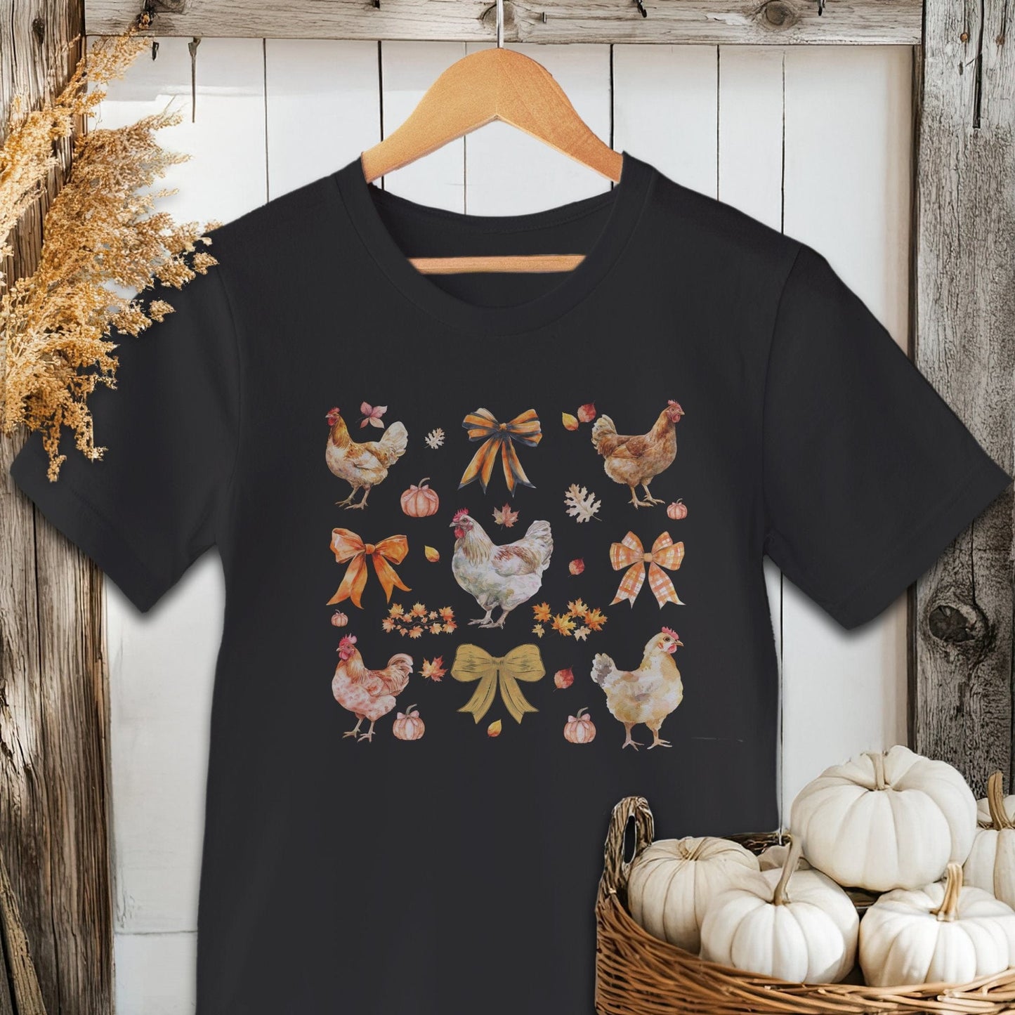 Holiday Shirt Adult T-shirt / Black / XS Chickens and Bows Fall Shirt