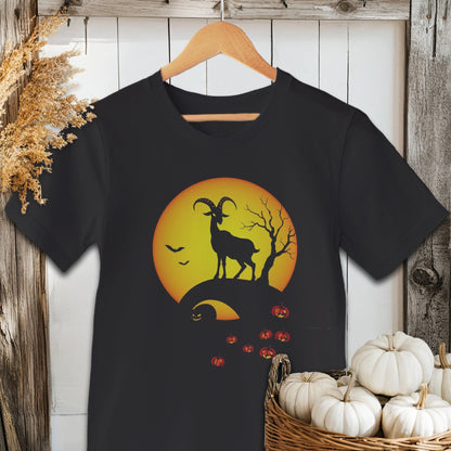 Holiday Shirt Adult T-shirt / Black / XS Halloween Full Moon Goat Shirt