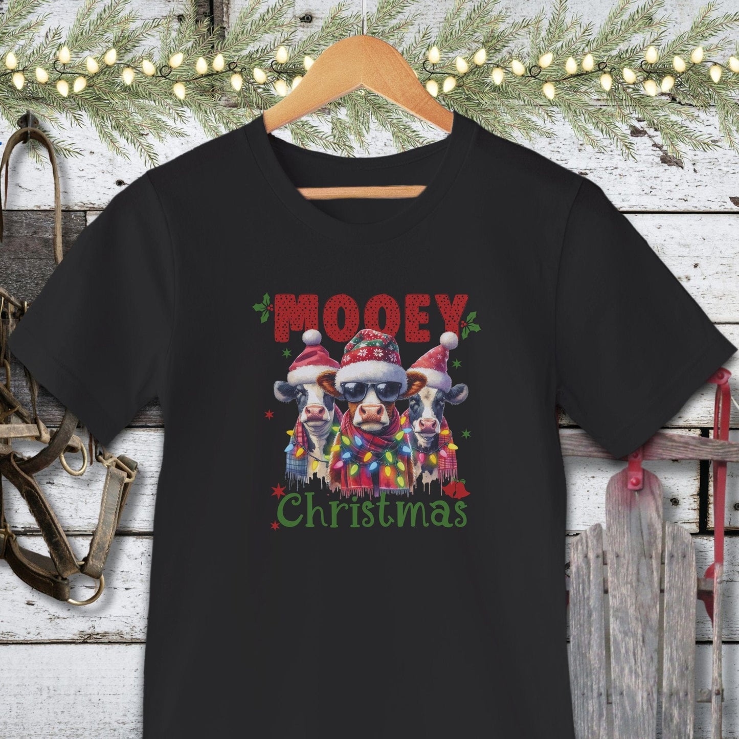 Holiday Shirt Adult T-shirt / Black / XS Mooey Christmas Shirt