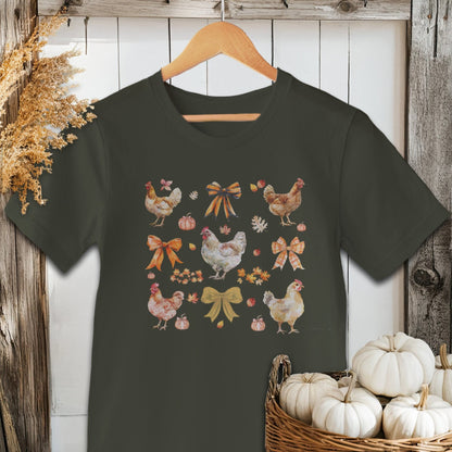 Holiday Shirt Adult T-shirt / Dark Olive / XS Chickens and Bows Fall Shirt