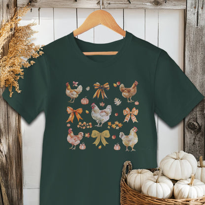 Holiday Shirt Adult T-shirt / Forest / XS Chickens and Bows Fall Shirt