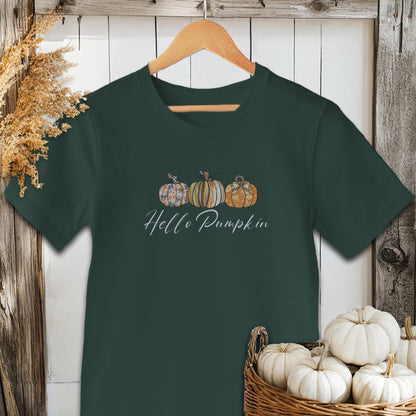 Holiday Shirt Adult T-shirt / Forest / XS Hello Pumpkin Fall Shirt