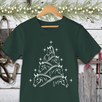 Holiday Shirt Adult T-shirt / Forest / XS Horse Art Christmas Shirt