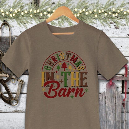 Holiday Shirt Adult T-shirt / Heather Olive / XS Christmas In The Barn Shirt