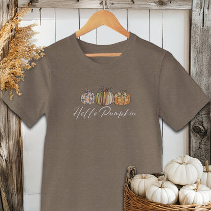 Holiday Shirt Adult T-shirt / Heather Olive / XS Hello Pumpkin Fall Shirt