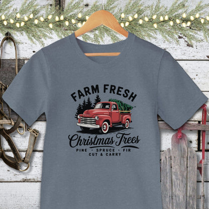 Holiday Shirt Adult T-shirt / Heather Slate / XS Christmas Tree Farm Shirt