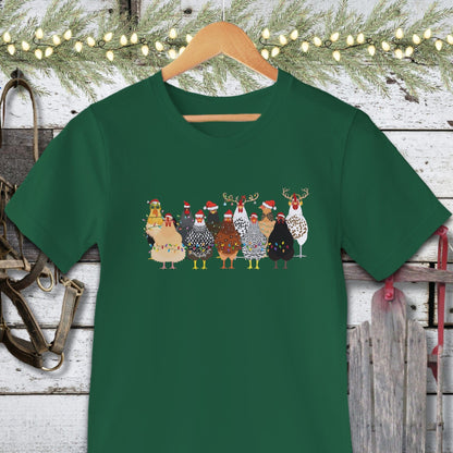 Holiday Shirt Adult T-shirt / Kelly / XS Festive Chickens Shirt