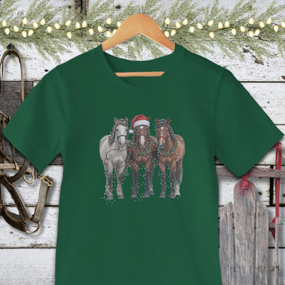 Holiday Shirt Adult T-shirt / Kelly / XS Festive Horses Shirt