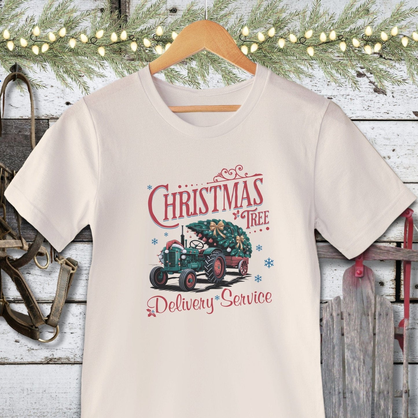 Holiday Shirt Adult T-shirt / Natural / XS Christmas Tree Delivery Shirt