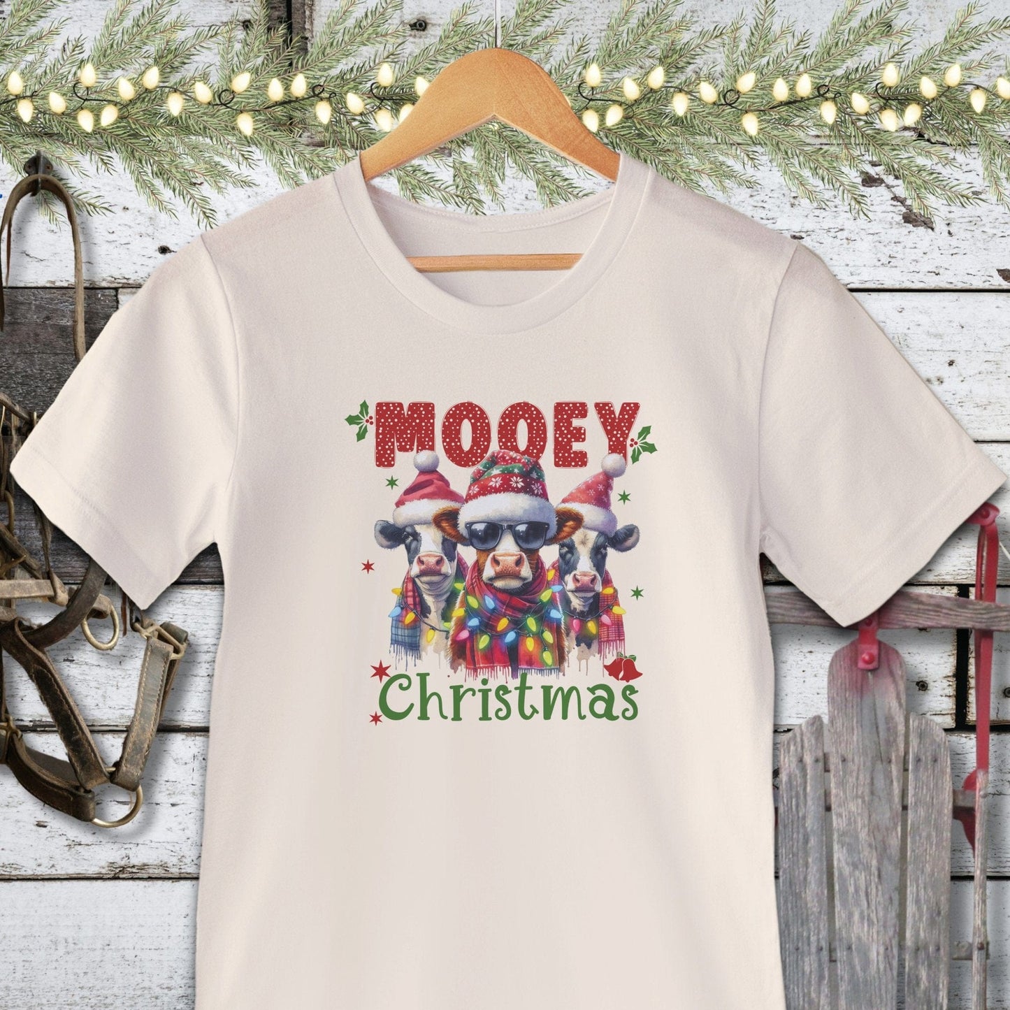 Holiday Shirt Adult T-shirt / Natural / XS Mooey Christmas Shirt