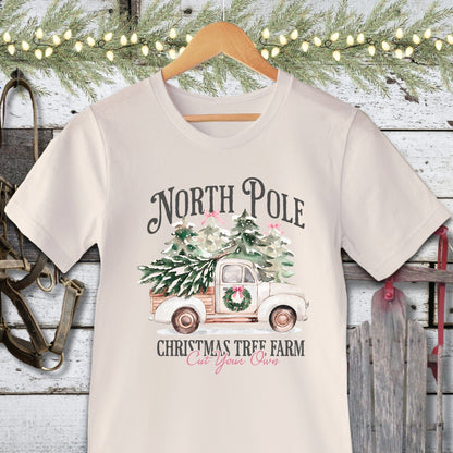 Holiday Shirt Adult T-shirt / Natural / XS North Pole Tree Farm Shirt