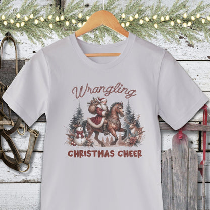 Holiday Shirt Adult T-shirt / Silver / XS Wrangling Christmas Cheer Shirt