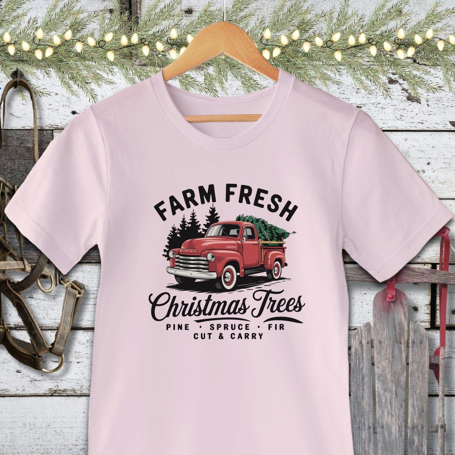 Holiday Shirt Adult T-shirt / Soft Pink / XS Christmas Tree Farm Shirt