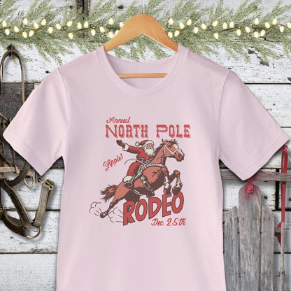 Holiday Shirt Adult T-shirt / Soft Pink / XS North Pole Rodeo Shirt