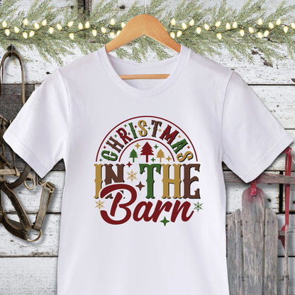 Holiday Shirt Adult T-shirt / White / XS Christmas In The Barn Shirt