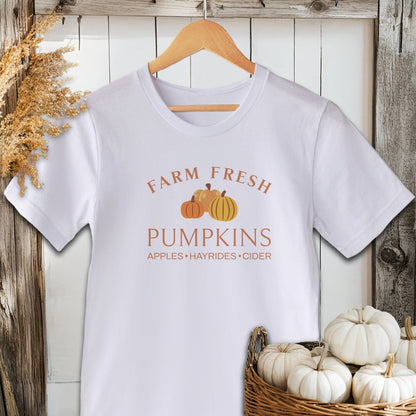 Holiday Shirt Adult T-shirt / White / XS Farm Fresh Pumpkins Fall Shirt