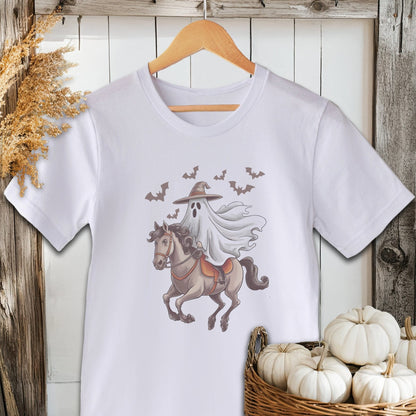 Holiday Shirt Adult T-shirt / White / XS Ghost Riding Horse Halloween Shirt