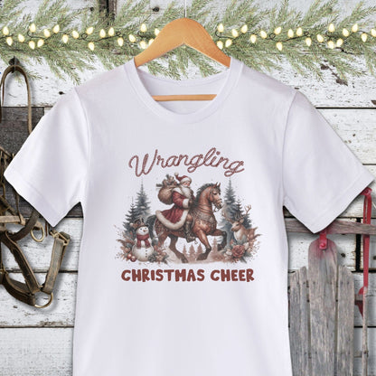 Holiday Shirt Adult T-shirt / White / XS Wrangling Christmas Cheer Shirt