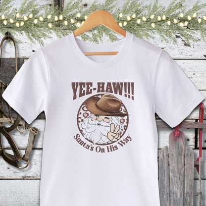 Holiday Shirt Adult T-shirt / White / XS Yee-Haw Santa Shirt