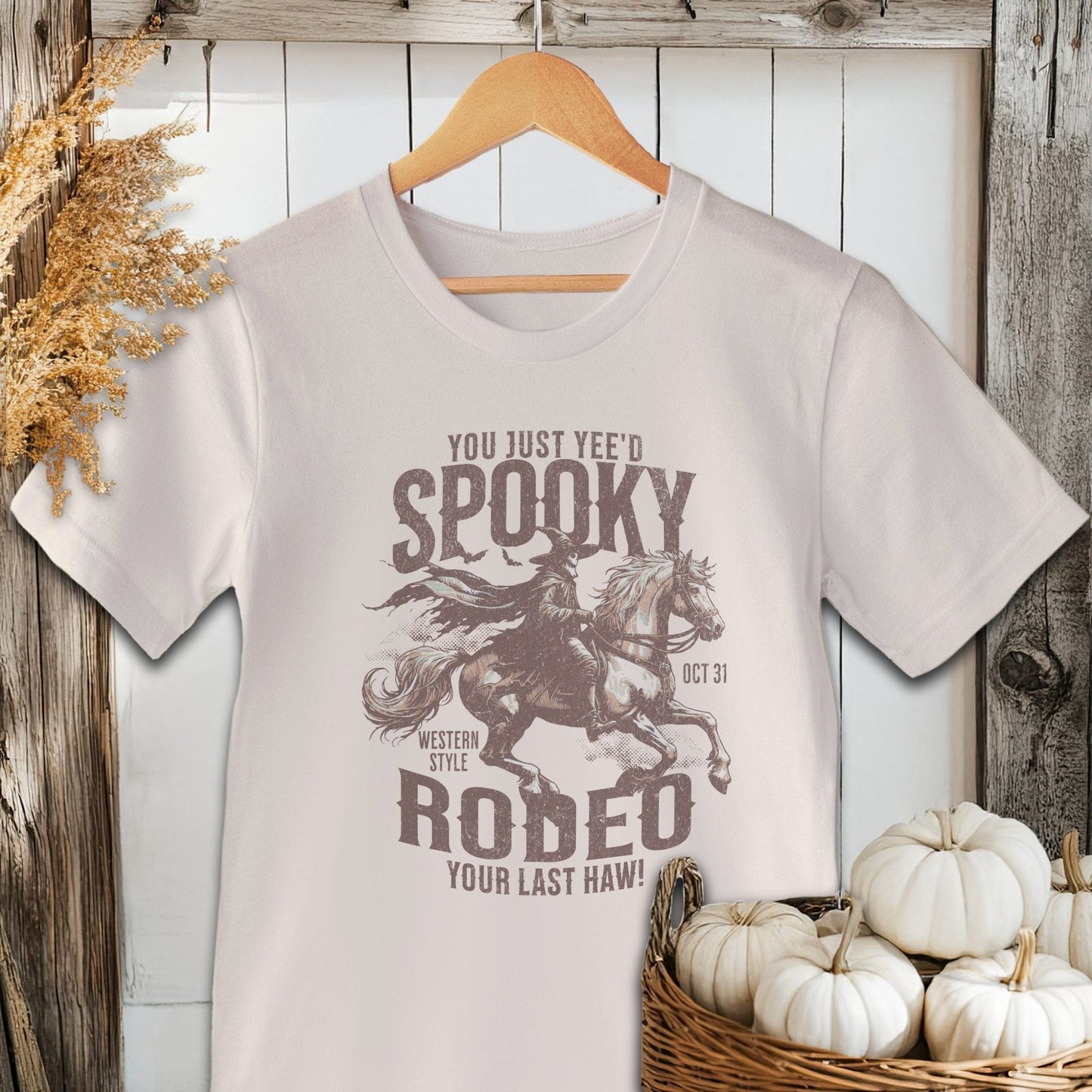 Holiday Shirt Adult T-shirt / XS / Natural Spooky Rodeo Halloween Shirt