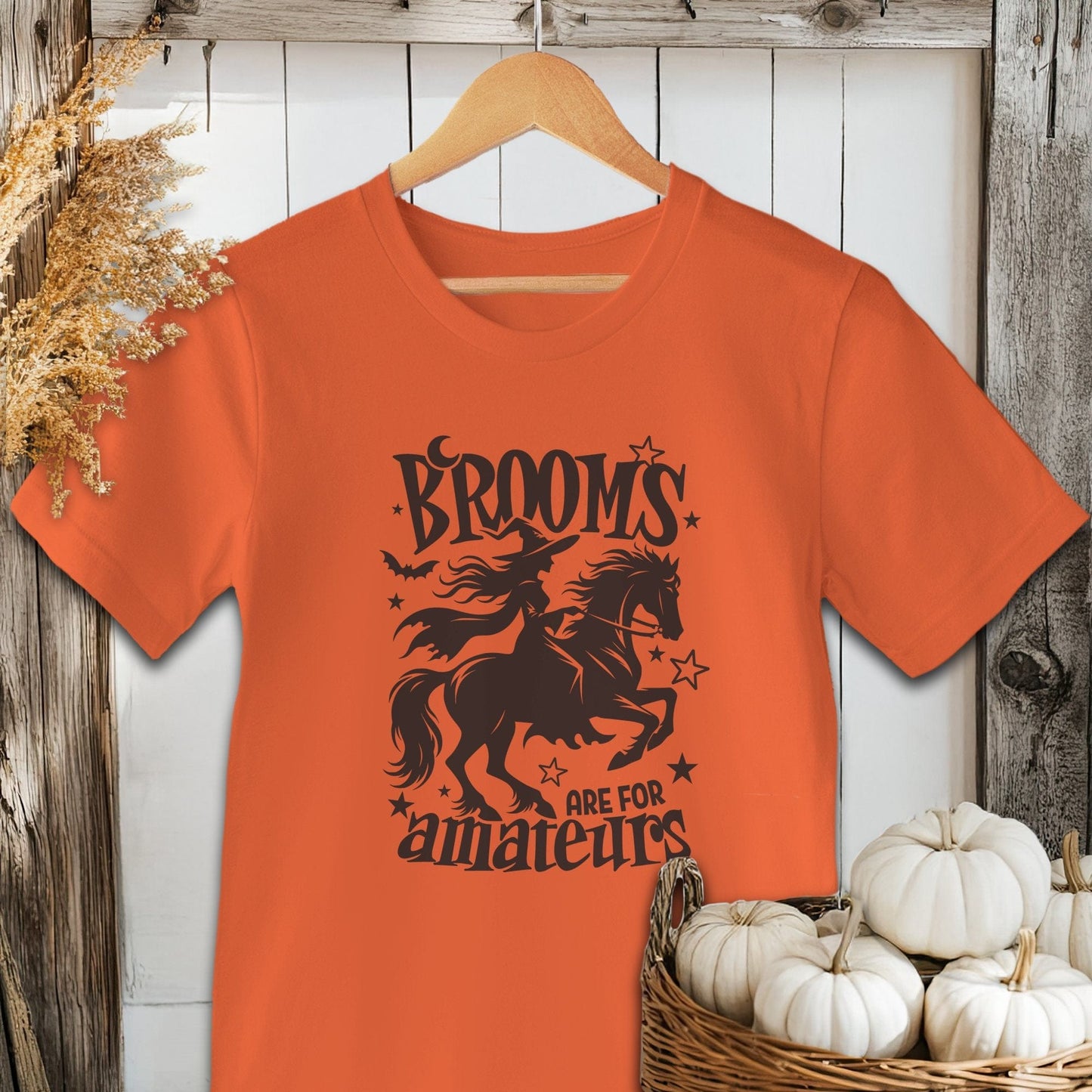 Holiday Shirt Adult T-shirt / XS / Orange Brooms Are For Amateurs Halloween Shirt