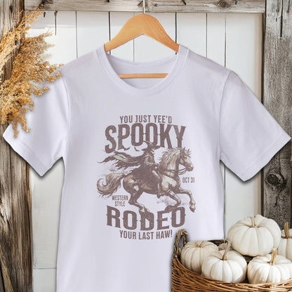 Holiday Shirt Adult T-shirt / XS / White Spooky Rodeo Halloween Shirt