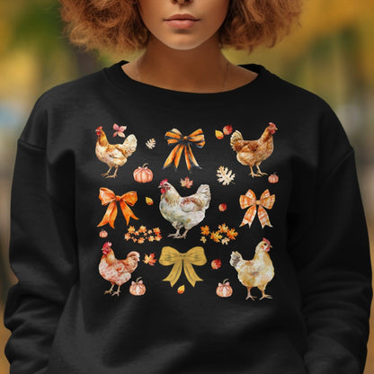 Holiday Shirt Chickens and Bows Fall Shirt