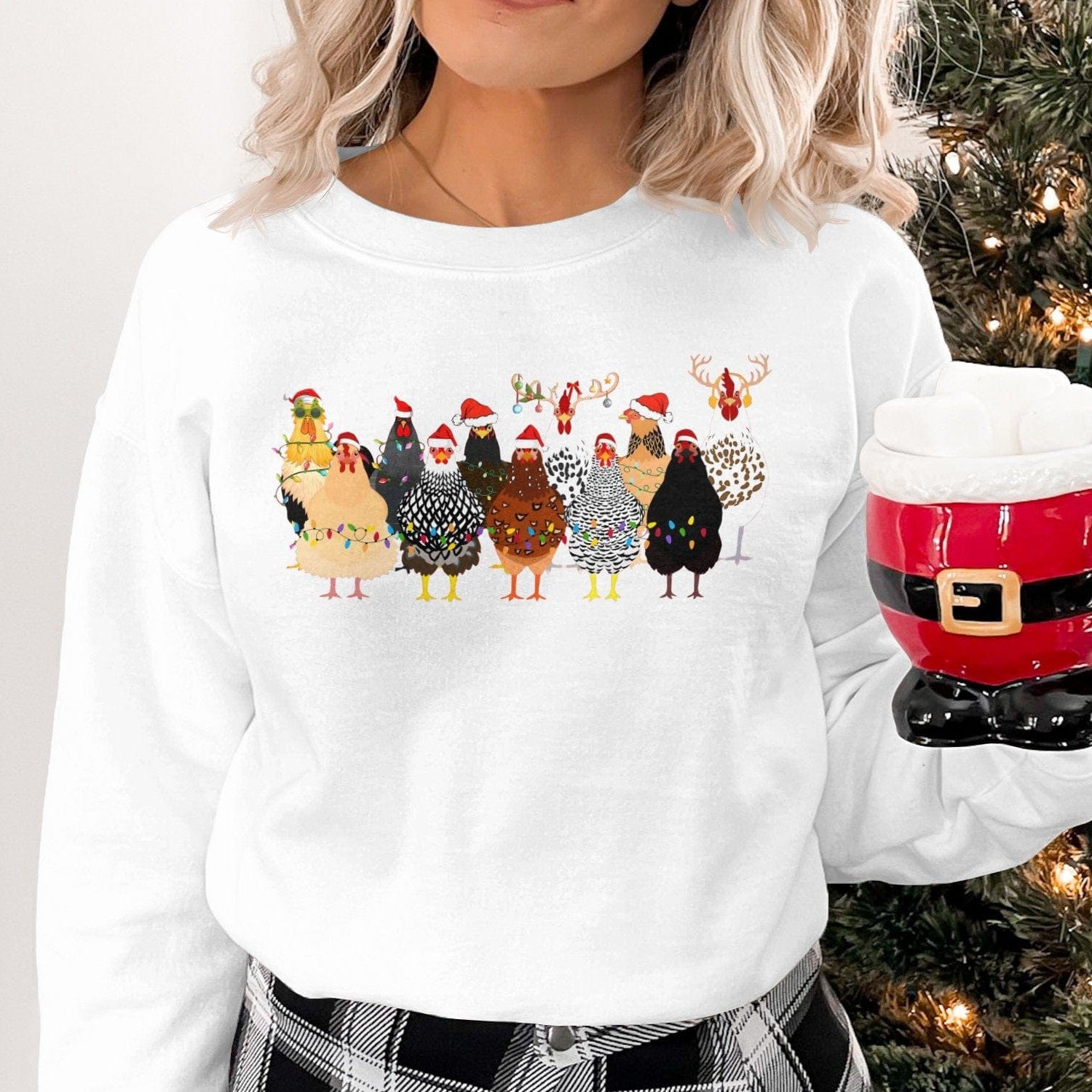 Holiday Shirt Festive Chickens Shirt