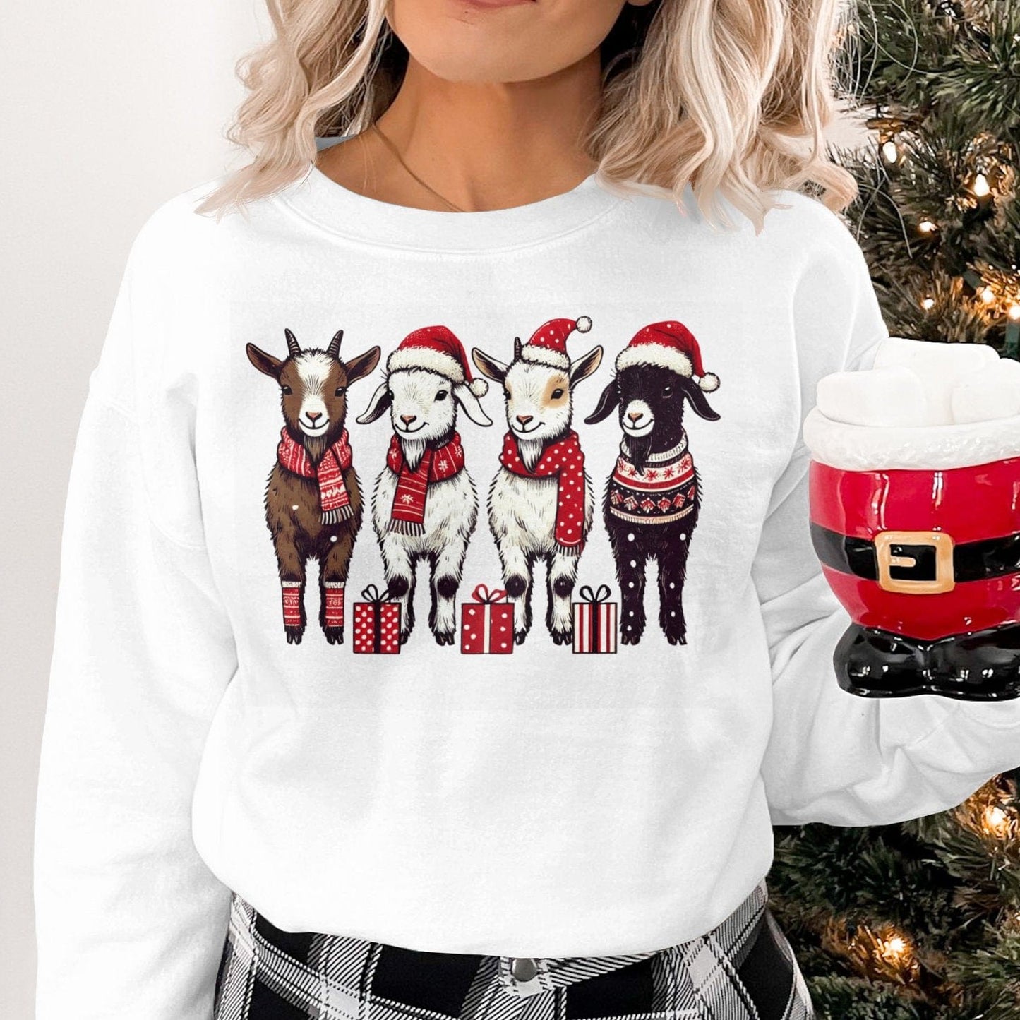 Holiday Shirt Festive Goats Shirt