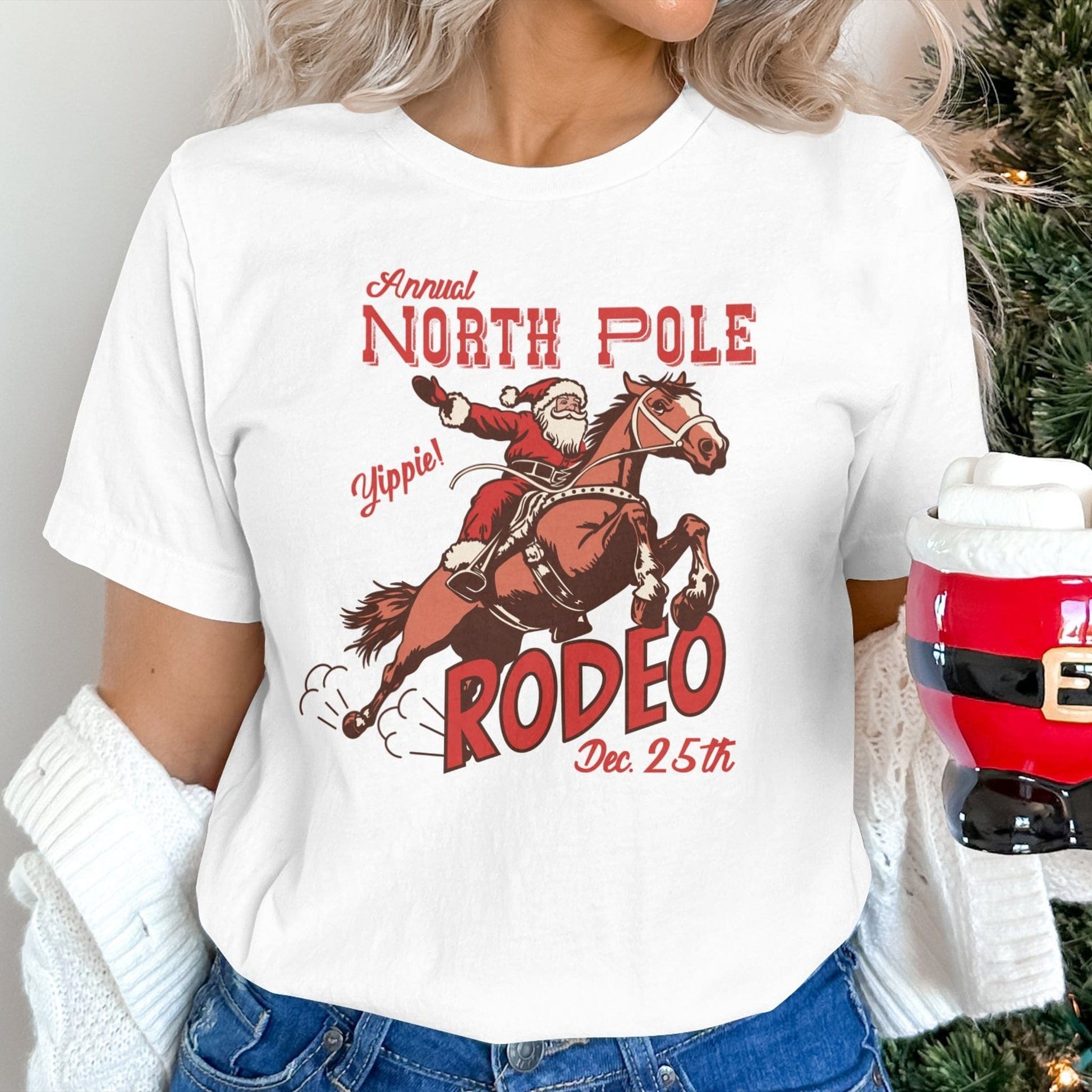 Holiday Shirt North Pole Rodeo Shirt