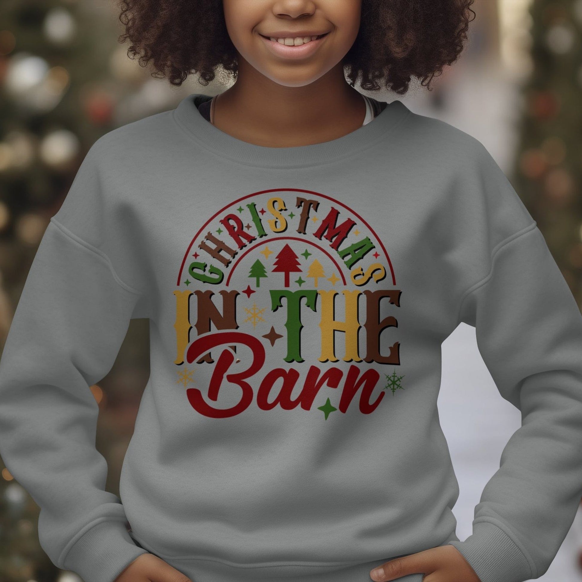 Holiday Youth Shirt Christmas In The Barn Youth Shirt