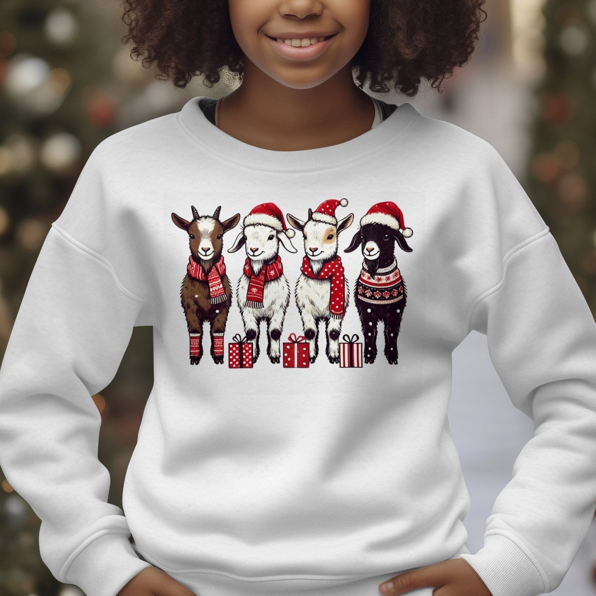 Holiday Youth Shirt Festive Goats Youth Shirt