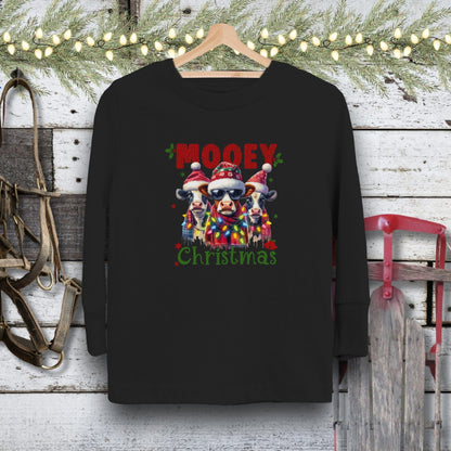 Holiday Youth Shirt Toddler Long Sleeve Tee / Black / 2T Mooey Christmas Youth Shirt