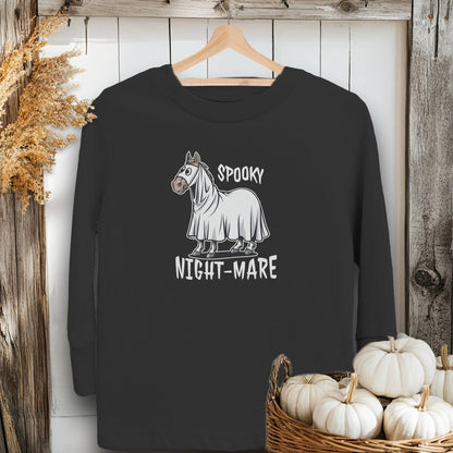 Holiday Youth Shirt Toddler Long Sleeve Tee / Black / 2T Spooky Nightmare Halloween Youth Shirt