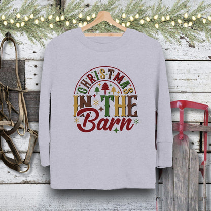 Holiday Youth Shirt Toddler Long Sleeve Tee / Heather / 2T Christmas In The Barn Youth Shirt