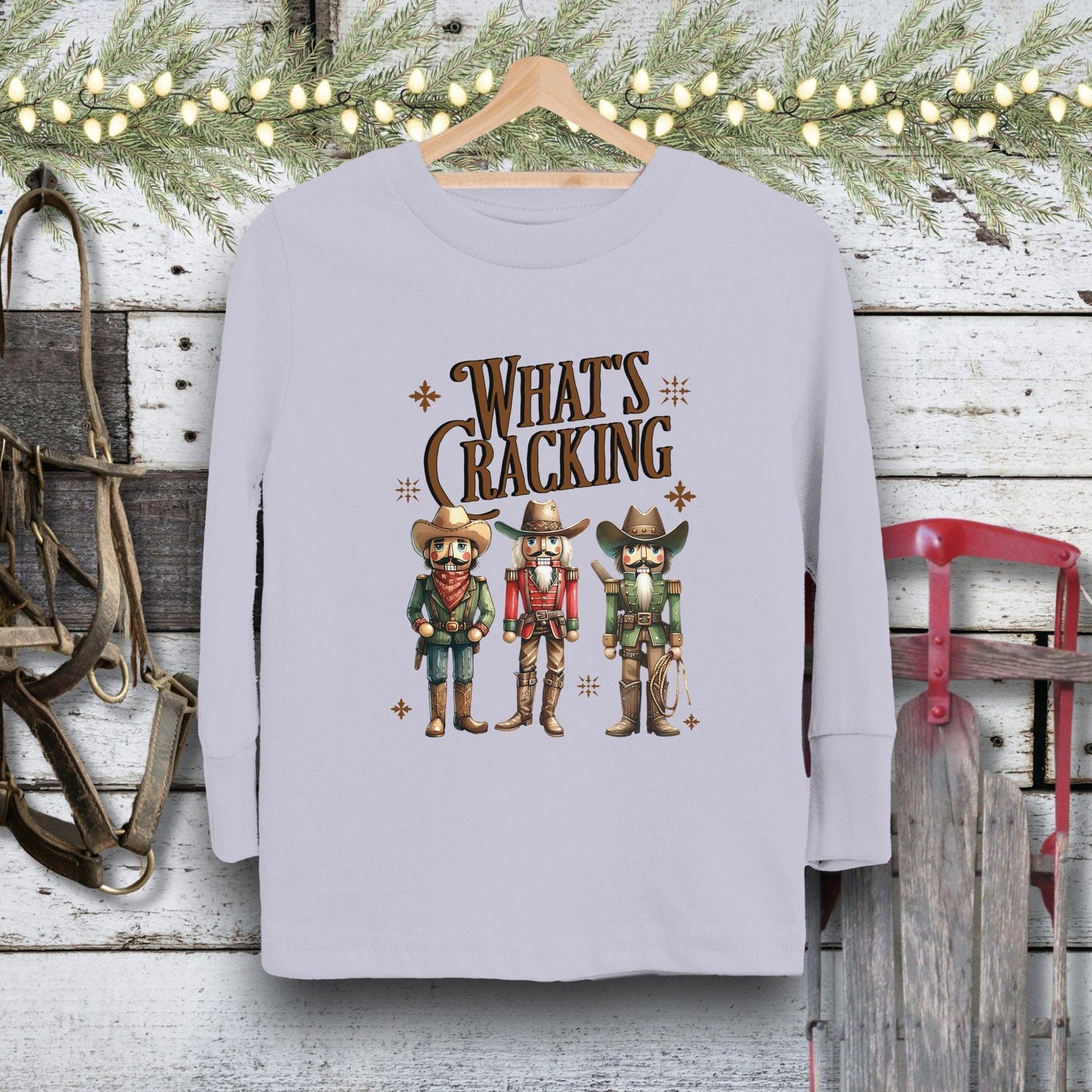 Holiday Youth Shirt Toddler Long Sleeve Tee / Heather / 2T What's Cracking Youth Shirt