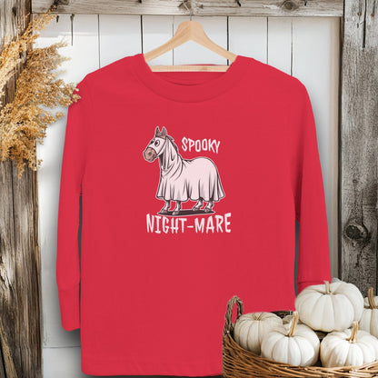 Holiday Youth Shirt Toddler Long Sleeve Tee / Red / 2T Spooky Nightmare Halloween Youth Shirt