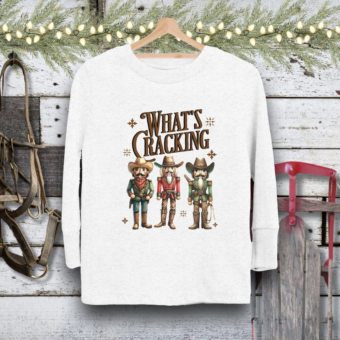 Holiday Youth Shirt Toddler Long Sleeve Tee / White / 2T What's Cracking Youth Shirt