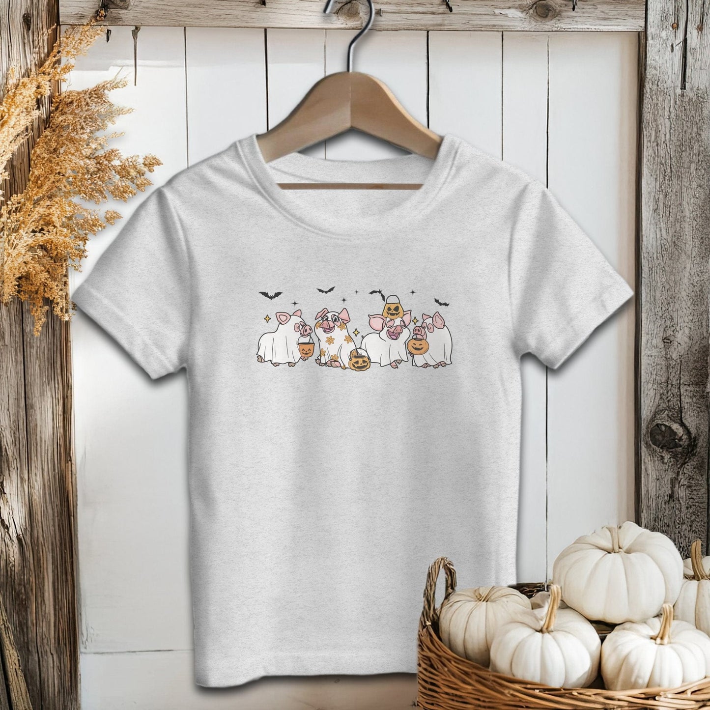 Holiday Youth Shirt Toddler T-shirt / 2T / Athletic Heather Ghostly Pigs Halloween Youth Shirt