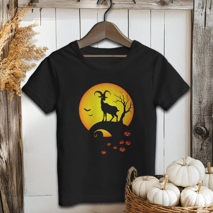 Holiday Youth Shirt Toddler T-shirt / 2T / Black Halloween Full Moon Goat Youth Shirt