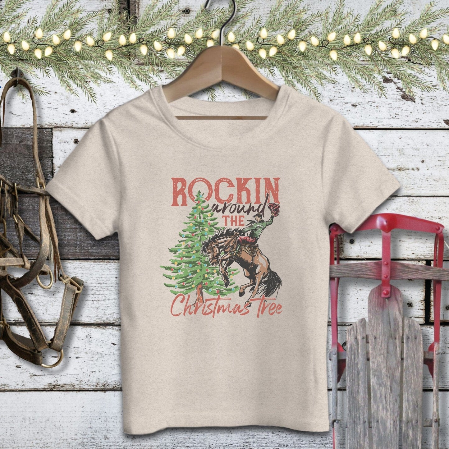 Holiday Youth Shirt Toddler T-shirt / 2T / Heather Dust Rockin Around The Tree Youth Shirt