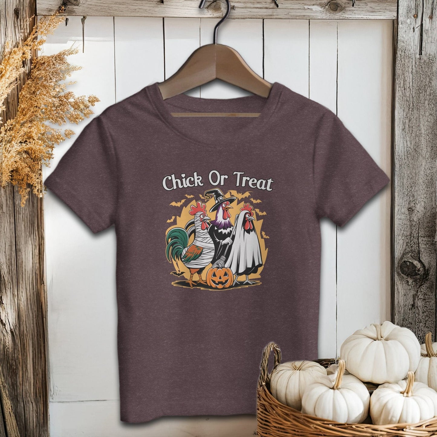 Holiday Youth Shirt Toddler T-shirt / 2T / Heather Maroon Chick Or Treat Halloween Youth Shirt