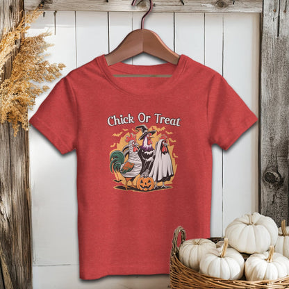 Holiday Youth Shirt Toddler T-shirt / 2T / Heather Red Chick Or Treat Halloween Youth Shirt