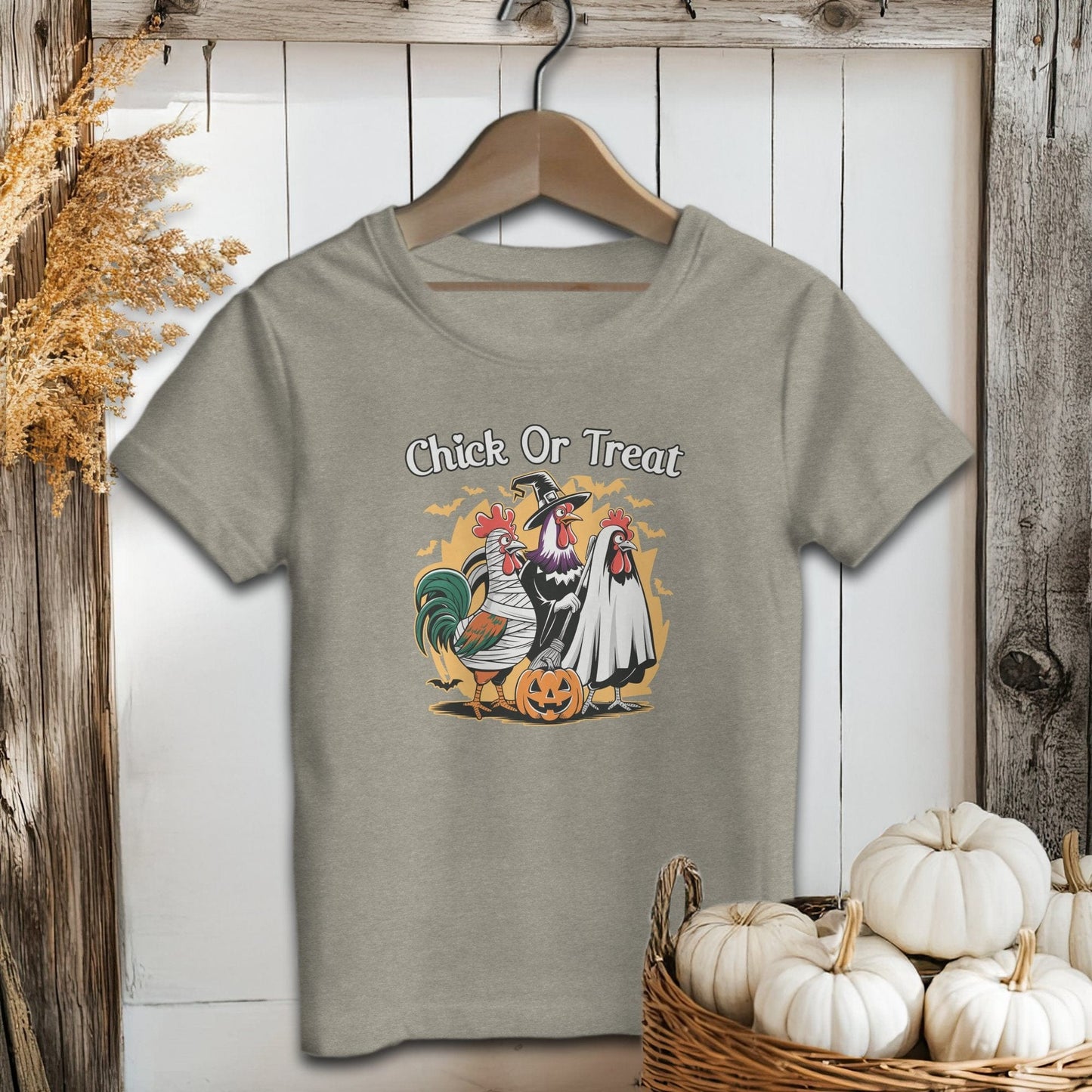 Holiday Youth Shirt Toddler T-shirt / 2T / Heather Stone Chick Or Treat Halloween Youth Shirt