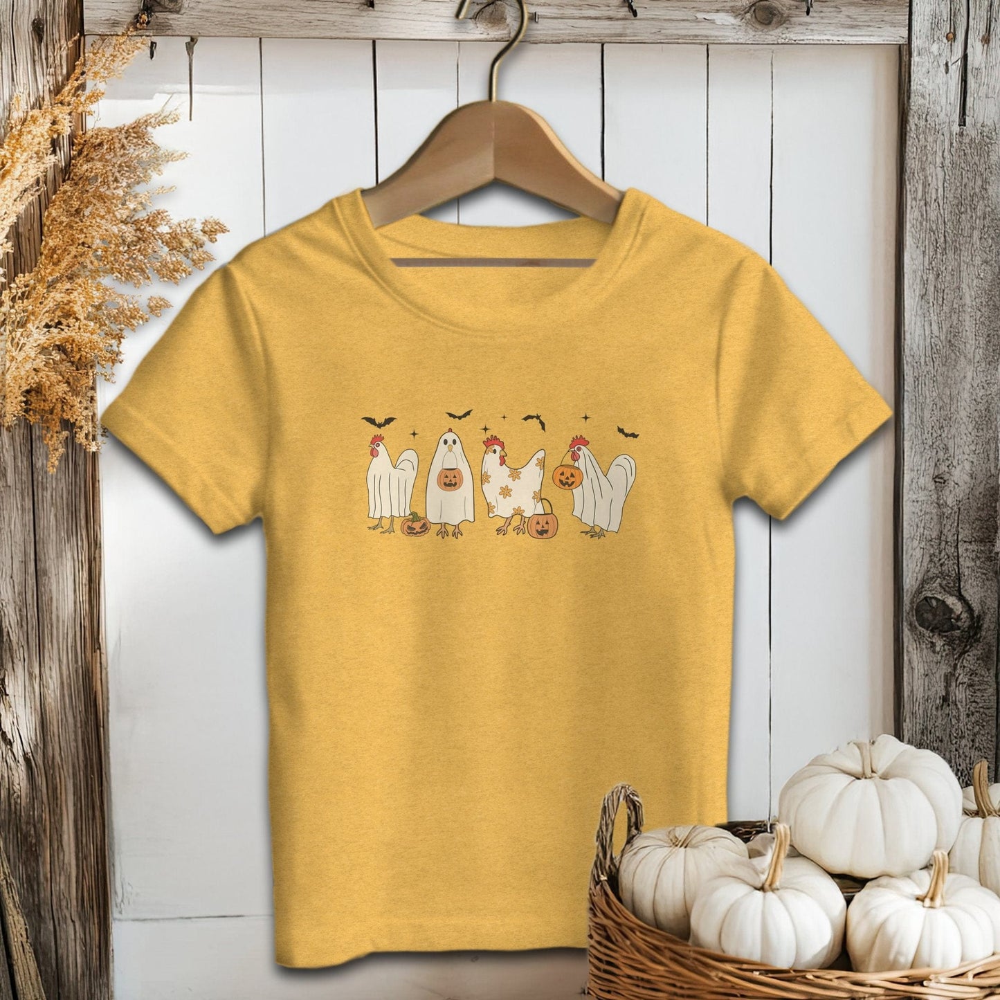 Holiday Youth Shirt Toddler T-shirt / 2T / Heather Yellow Gold Ghostly Chickens Halloween Youth Shirt