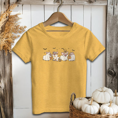 Holiday Youth Shirt Toddler T-shirt / 2T / Heather Yellow Gold Ghostly Pigs Halloween Youth Shirt