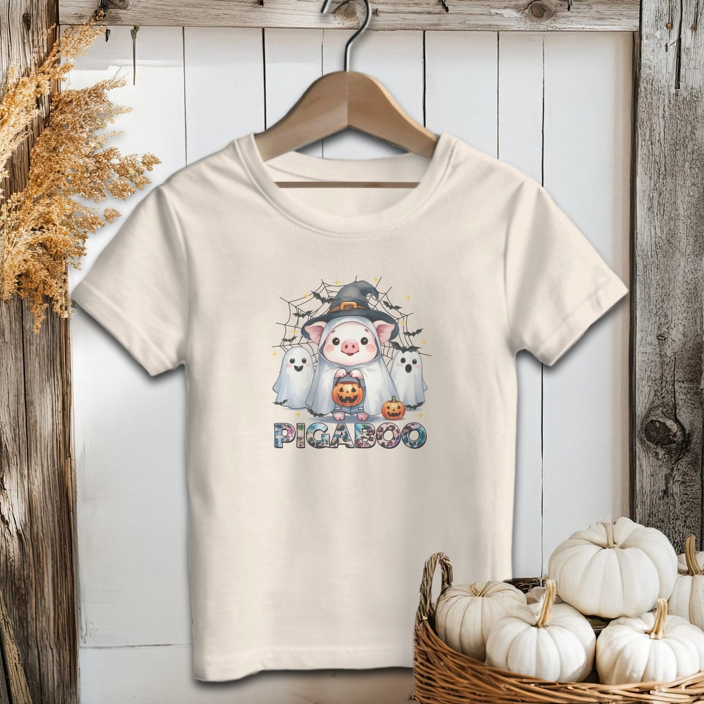 Holiday Youth Shirt Toddler T-shirt / 2T / Natural Pig Ghosts Halloween Youth Shirt