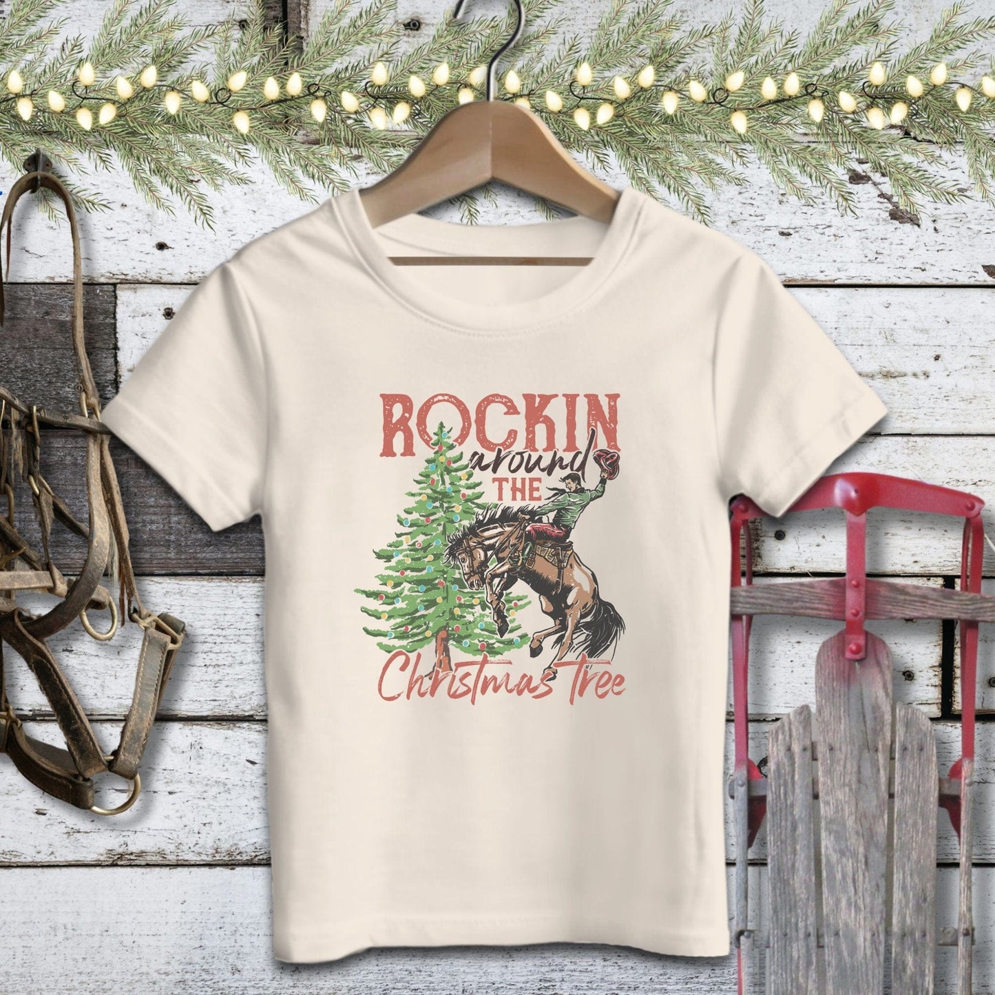 Holiday Youth Shirt Toddler T-shirt / 2T / Natural Rockin Around The Tree Youth Shirt