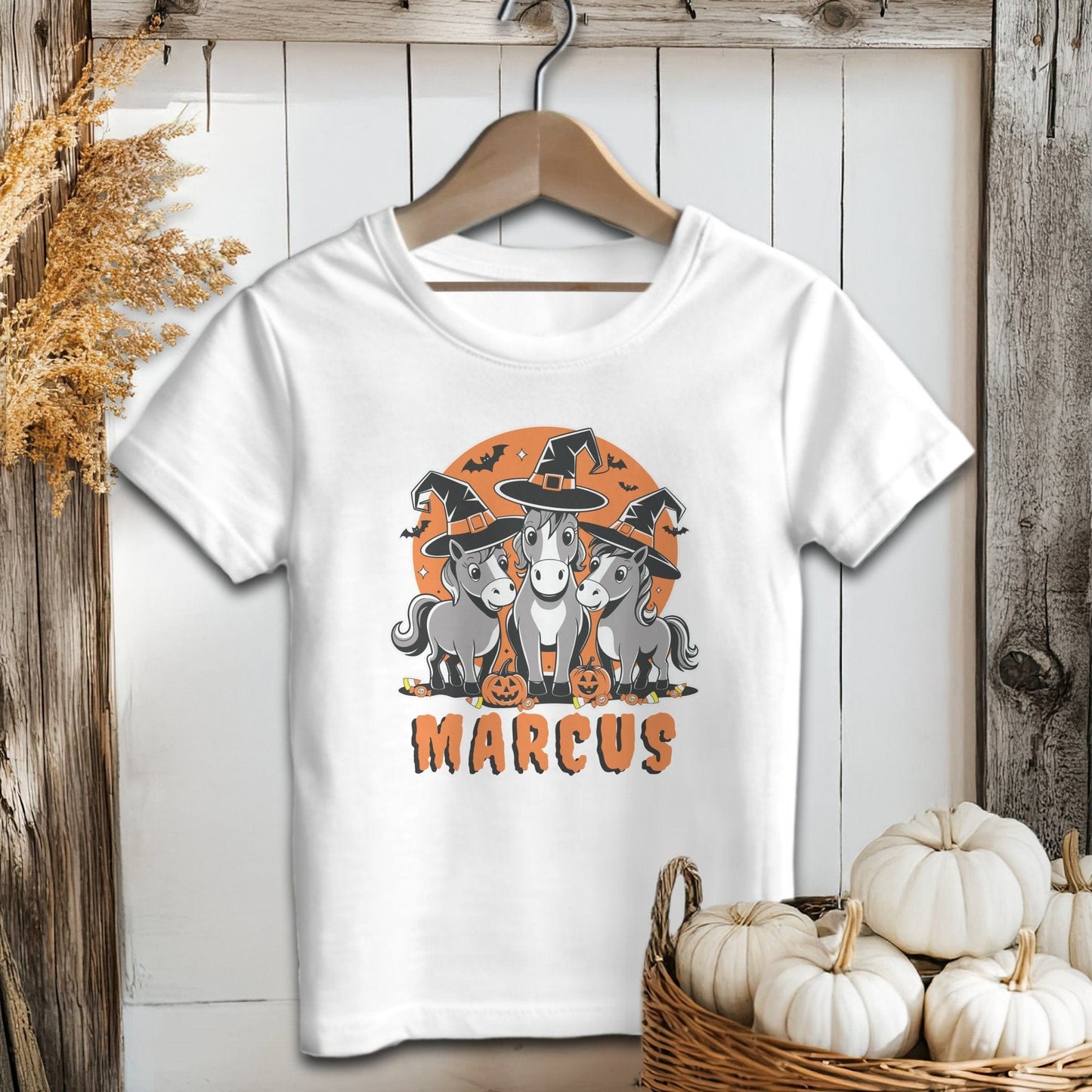 Holiday Youth Shirt Toddler T-shirt / 2T / White Personalized Halloween Horse Youth Shirt