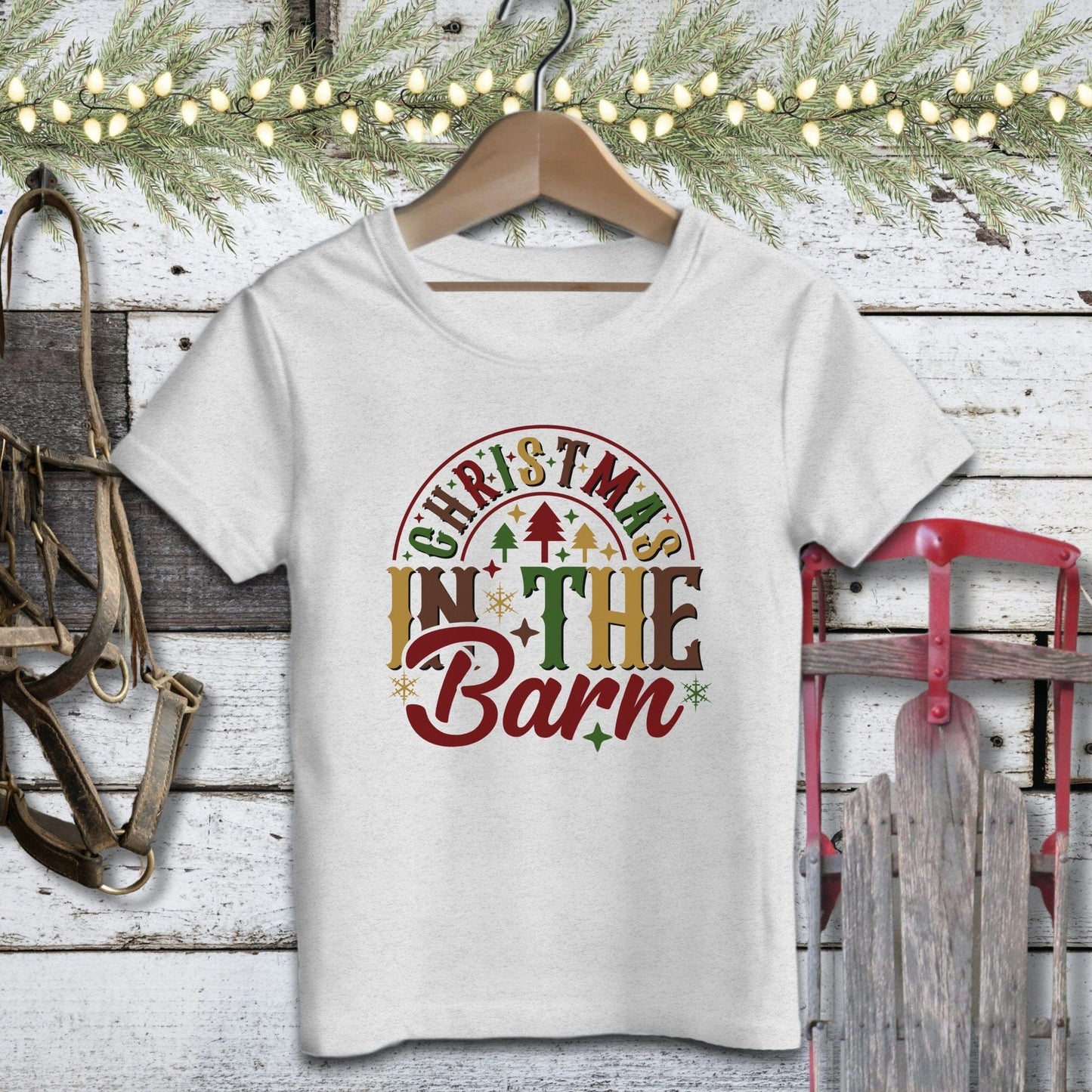 Holiday Youth Shirt Toddler T-shirt / Athletic Heather / 2T Christmas In The Barn Youth Shirt